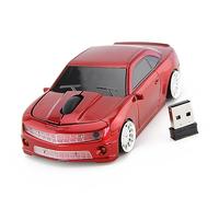 Sport Car Shaped with High Accuracy Sensor for Gaming and Office Use - Cool Red Design (Yellow) (Red)