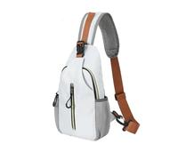 Sport Chest Bag Men's Adjustable Chest Bag, Waterproof and Portable Shoulder Bag and Crossbody Bag, Very Suitable for Travel and Outdoor Sports(White)