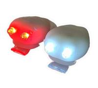 Sport Direct Bicycle Bike Cycle Mega MiniTM TWIN Silicone 2x2 LED Light Set White, Helmet Light