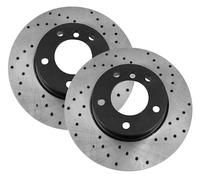 Sport Drilling Brake Discs compatible with AUDI A3 CABRIO 8P7 2008 2009 2010 2011 2012 2013 I - 0295GTR - Rear - full - Holes 5 - Diameter 272x10