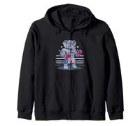 Sport Elephant in Ring for Boxing Lovers Zip Hoodie