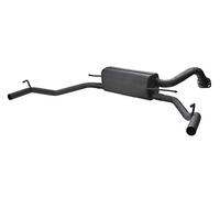 Sport Exhaust Muffler Black Steel Tailpipe Stainless Steel 2 Duplex Tipsmm compatible with Honda Civic VIII Hatchback 5D 1.8i 103kW 140HP 2006 2007 2008 2009 2010 2011