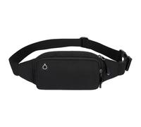 Sport Fanny Pack - Running Bum Bag, Small Waist Bag, Slim Fanny Pack for Jogging, Stylish Hiking Waist Bag, Lightweight Running Coat Cloth, Fashionable Unisex Fanny Pack for Men and Women, pure black