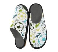 Sport Football Ball Slippers for Men Women, Soccer Shoes Womens House Slippers Indoor Slipper Socks House Shoes Bedroom Travel Shoe Use