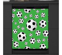 Sport Football Soccer Dishwasher Magnetic Cover Kitchen Decor Soccer Ball Front Dishwasher Refrigerator Magnetic Cover Sticker Appliance Decorative Cover 23 x 26 Inches