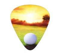 Sport Golf Ball Sunset Tree,12 Pcs Guitar Pick,3 Different Thickness Plectrums for Acoustic Guitar Bass Ukulele (0.46mm 0.96mm 0.71mm)