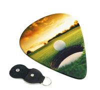 Sport Golf Ball Sunset Tree Guitar Picks 6-Pack - Pick Set (0.46mm / 0.71mm / 0.96mm) Suitable For Guitar And Ukulele Playing