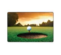 (Sport Golf Ball Sunset Tree) Printed Area Rugs for Living Room,Bedroom and Office 60 X 39 in Floor Mat, Soft Non-Slip Modern Indoor Carpets.