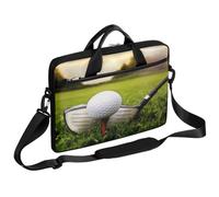 Sport Golf Laptop Sleeve for 13 13.3 14 14.5 15 in, Golf Ball Laptop Case Handbag Messenger Carrying Notebook Bag for Girls Boys Men Women