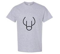 (Sport Grey, 2XL) Adult Dick Penis Down Silhouette Joke Funny Art Men T Shirt Tee Top