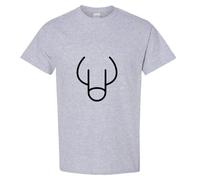 (Sport Grey, L) Adult Dick Penis Down Silhouette Joke Funny Art Men T Shirt Tee Top