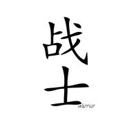 (Sport Grey, L) Fighter Soldier Warrior Cool Chinese Character Calligraphy Men T Shirt Tee Top