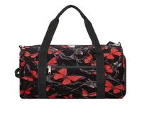 Sport Gym Bag for Women Men with Shoes Compartment and Wet Pocket,Twisted and Broken Butterfly Travel Duffel Bag for Travel, Sports, Fitness, Workout