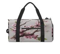 Sport Gym Bag for Women Men with Shoes Compartment and Wet Pocket,View Cherry Blossom Trees Travel Duffel Bag for Travel, Sports, Fitness, Workout