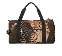 Sport Gym Bag for Women Men with Shoes Compartment and Wet Pocket,Wild Cheetah Travel Duffel Bag for Travel, Sports, Fitness, Workout