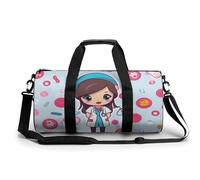 Sport Gym Duffle Travel Bag for Women Men Overnight Weekender Bag with Shoe Compartment,Wet Pocket Cute Nurse, style, 17.7in/9in/9in
