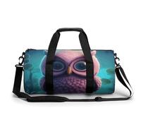 Sport Gym Duffle Travel Bag for Women Men Overnight Weekender Bag with Shoe Compartment,Wet Pocket Cute Owl