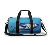 Sport Gym Duffle Travel Bag for Women Men Overnight Weekender Bag with Shoe Compartment,Wet Pocket Colorful Tuna