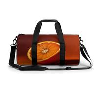 Sport Gym Duffle Travel Bag for Women Men Overnight Weekender Bag with Shoe Compartment,Wet Pocket Half An Orange