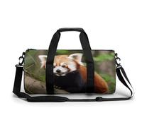 Sport Gym Duffle Travel Bag for Women Men Overnight Weekender Bag with Shoe Compartment,Wet Pocket Little Red Panda, style, 17.7in/9in/9in