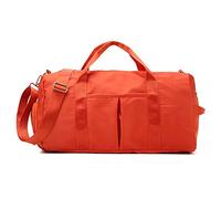 Sport Gym Travel Duffel Bag Dry Wet Separated Training Handbag Men Women Yoga Bag Overnight Holdall Bag Carry on Bag with Shoes Compartment (Orange)