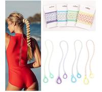 Sport Hair Ties for Women - 4 Pack Extra Long 64 CM Elastic Ponytail Holders for Gym, Running, Swimming & Braided Hairstyles, No Slip Thick Hair Bands for Athletes & Active Women