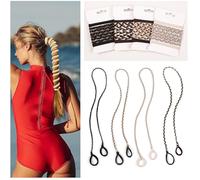 Sport Hair Ties for Women - 4 Pack Extra Long 64 CM Elastic Ponytail Holders for Gym, Running, Swimming & Braided Hairstyles, No Slip Thick Hair Bands for Athletes & Active Women