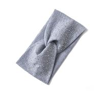 Sport Hairband Head Band Women Solid Color Cross Luminous Headbands Party Rhinestone Makeup Braid Elastic Grace Hair Acsessories(FF285-7 light gray)