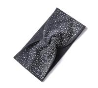 Sport Hairband Head Band Women Solid Color Cross Luminous Headbands Party Rhinestone Makeup Braid Elastic Grace Hair Acsessories(Ff285-6 gray)