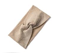 Sport Hairband Head Band Women Solid Color Cross Luminous Headbands Party Rhinestone Makeup Braid Elastic Grace Hair Acsessories(FF285-5 khaki color)
