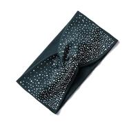 Sport Hairband Head Band Women Solid Color Cross Luminous Headbands Party Rhinestone Makeup Braid Elastic Grace Hair Acsessories(FF285-4 green)