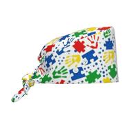 Sport Hat Autism Glowing Puzzle & Heart Caps Adjustable Elastic Working Cap For Chef Tennis Cooking
