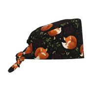 Sport Hat Curly Fox Turban Cap Adjustable Elastic Tie Back Head Cover For Work Men Chef
