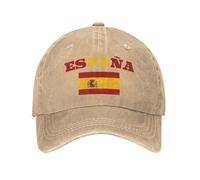 Sport Hat España Spaniard Spain Flag Denim No Stuffiness Cowboy Baseball Cap Unisex Snapback Hat for Travel Hiking Casual