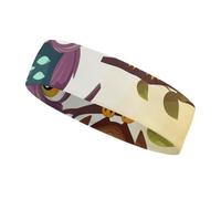 Sport Headband for Women Men Moisture Wicking Sweatband Owls Birds Head Band Athletic Sweat Band for Sports Unisex Elastic Hairband for Running Basketball, white