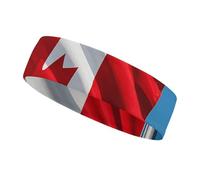 Sport Headband for Women Men Moisture Wicking Sweatband Retro Canada Flag Head Band Athletic Sweat Band for Sports Unisex Elastic Hairband for Running Basketball