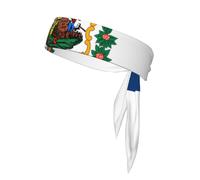 Sport Headband for Women Sweatband Head Tie West Virginia Flag Unisex Moisture Wicking Non-Slip Adjustable for Workout