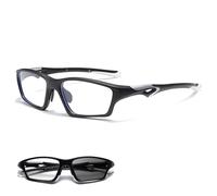 Sport Hollow Adjustable Temples Reading Glasses,Ultra-Light Photochromic Self Adjusting Anti-Blue Glasses For Women (B,+3.0)