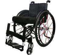 Sport Lightweight Transport Mobile Wheelchairs, Lightweight Self Propelled Folding Aluminum Alloy Manual Sports and Leisure Wheelchair