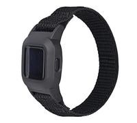 Sport Mesh Nylon Straps Compatible with Garmin vivofit jr 3 Fitness Tracker Accessory Watchband (Dark Black)