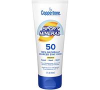 Coppertone Sport Sunscreen Lotion SPF 50, Zinc Oxide Mineral Sunscreen, Water Resistant Body Sunscreen SPF 50, 5 Fl Oz Tube