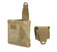 Sport Molle Dump Pouch, Foldable Dump Bag Mesh Drawstring Utility MOLLE Pouch for Camping Hiking Hunting Cycling Adventure