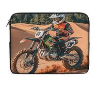 Sport Motocross Laptop Sleeve Case 17inch Shockproof Slim Computer Bag 10-17 Inch Traveling Carrying Laptop Briefcase for Women Men Waterproof Compatible with MacBook Air, Hp, Dell, Lenovo