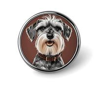 Sport Motorcycle Motocross Racing Theme Lapel Pin Fashion Brooch Pin Cute Button Badges Round Button Pins Enamel Pins Metal Pinback for Hat Shirt Clothing Bags Decoration, adorable schnauzer, Circular