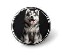 Sport Motorcycle Motocross Racing Theme Lapel Pin Fashion Brooch Pin Cute Button Badges Round Button Pins Enamel Pins Metal Pinback for Hat Shirt Clothing Bags Decoration, Smiling Little Dog, Circular