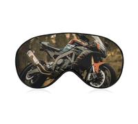 Sport Motorcycle Sleep Mask for Women Men, Soft Eye Mask with Adjustable Strap for Sleeping, Light Blocking Travel Blindfold for Nap Comfortable Eye Cover for Home Office