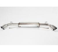Ulter Sport Double stainless steel sport exhaust compatible with Mazda 3 HB 2.0 (88/121kW) 2013- (with 2 recesses in bumper) 100mm