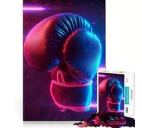 Sport Neon Boxing Glove Teenagers 1000 Piece Jigsaw Puzzle Brain Challenge Toy Shared Fun Clear Cut Warm Surprise 50x75cm