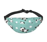 Sport Panda and Stars Pattern Belt Bag for Men Fashionable Crossbody Fanny Pack for Women Waist Bag with Adjustable Strap