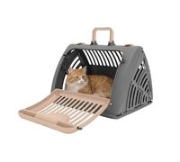 SPORT PET Designs Travel Cat Carrier Front Door Plastic Collapsible, Large